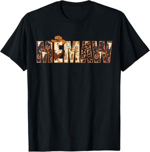 Memaw Western Rodeo Family Matching Birthday T-Shirt - T-Shirt | Black