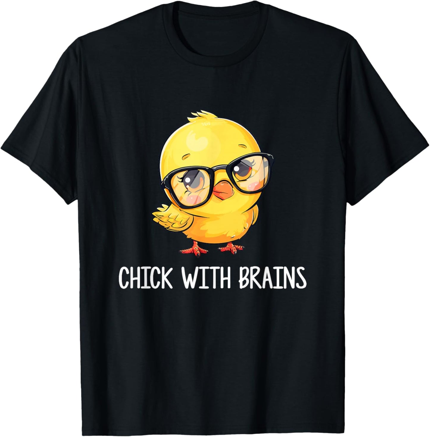 Chick with Brains Smart Intelligent Girls T-Shirt - T-Shirt | Black