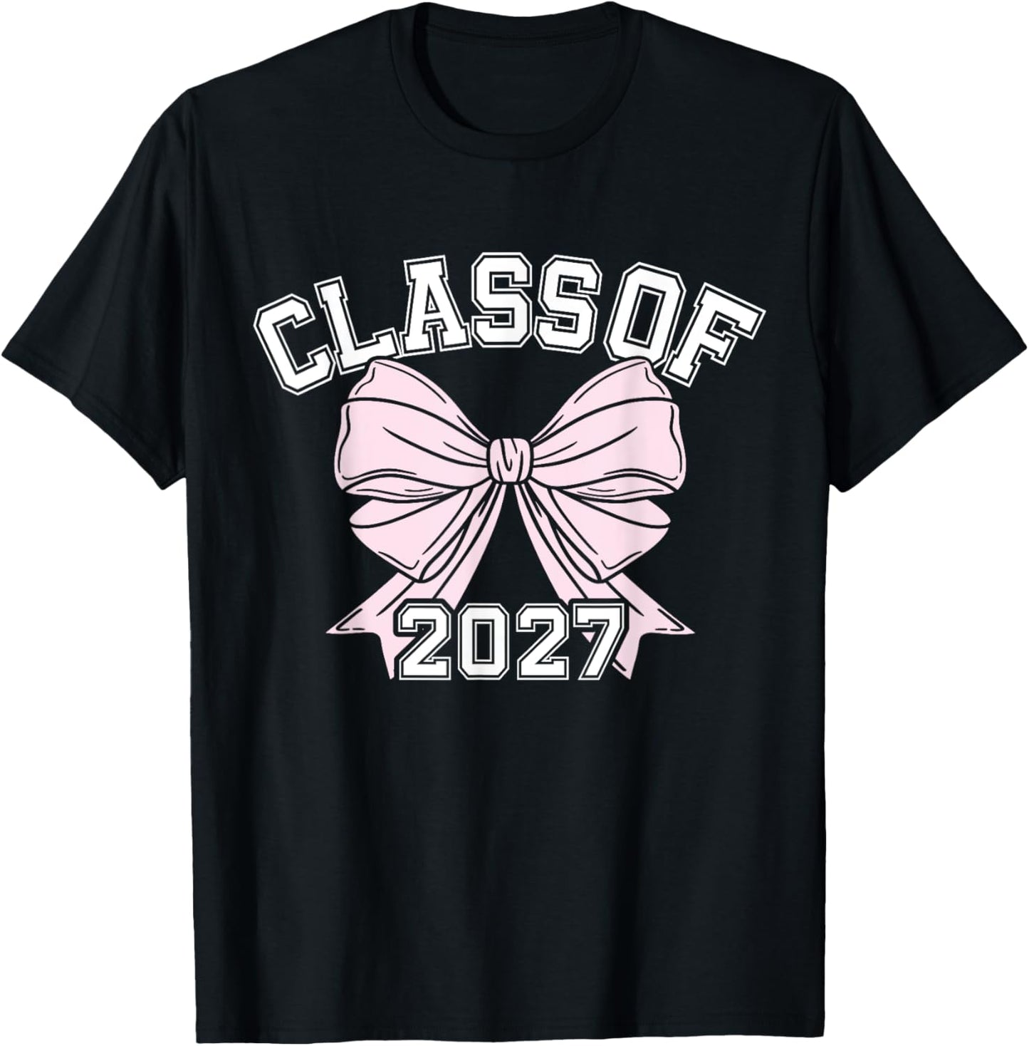 Class Of 2027 Coquette Bow Class Of T-Shirt - T-Shirt | Black