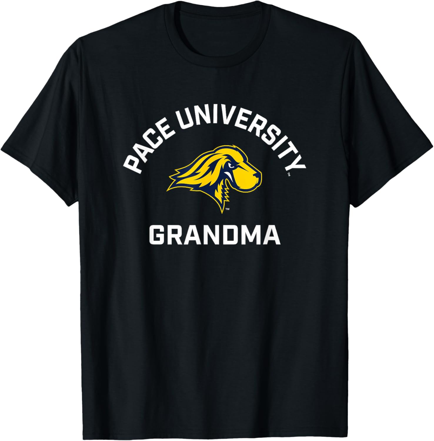 Pace University Setters Arched Grandma T-Shirt - T-Shirt | Black