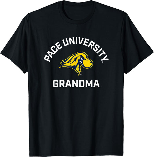 Pace University Setters Arched Grandma T-Shirt - T-Shirt | Black