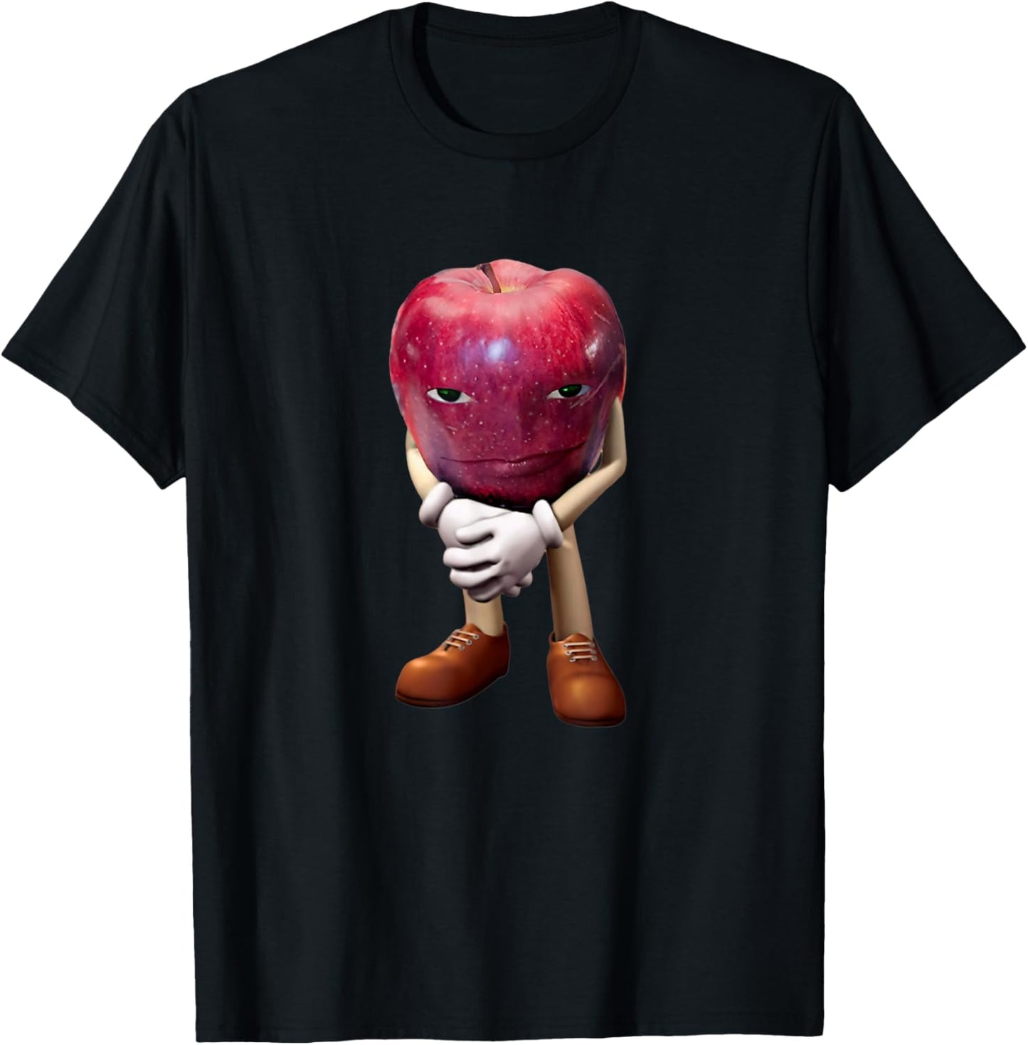 Grumpy Apple Meme T-Shirt - T-Shirt | Black