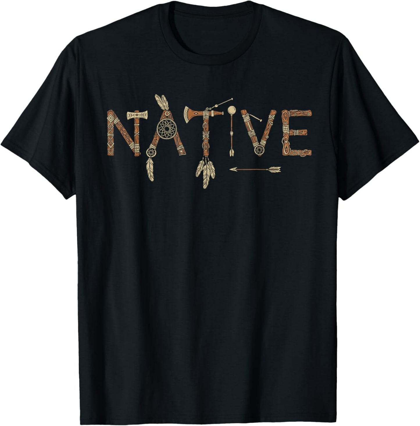 Native Indian American Day Pride Indigenous Native American T-Shirt - T-Shirt | Black