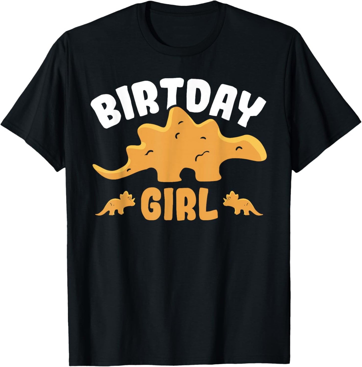 Dinosaur Nugget Birthday Girl Dino Chicken Nugget T-Shirt - T-Shirt | Black