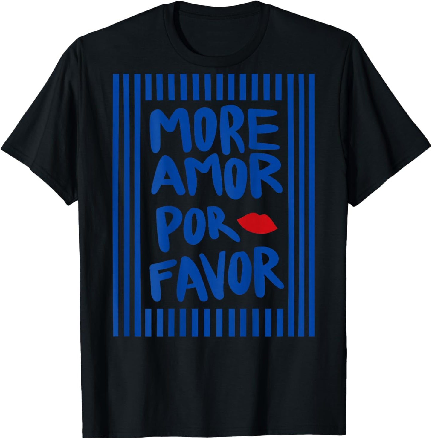 More Amor POR Favor X Kiss - More Love Selflove Backprint T-Shirt - T-Shirt | Black