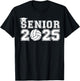 Volleyball Senior 2025 Graduation Class Of 2025 Graduate T-Shirt - T-Shirt | Black