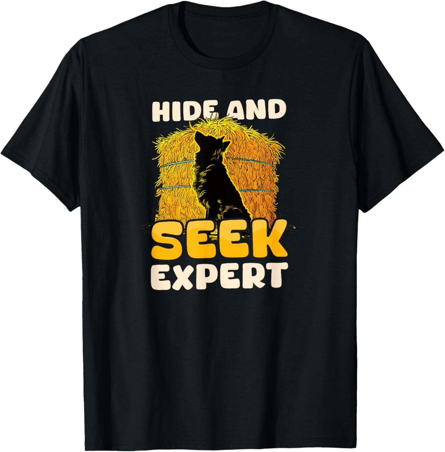 Hide And Seek Expert Design Barn Hunt T-Shirt - T-Shirt | Black