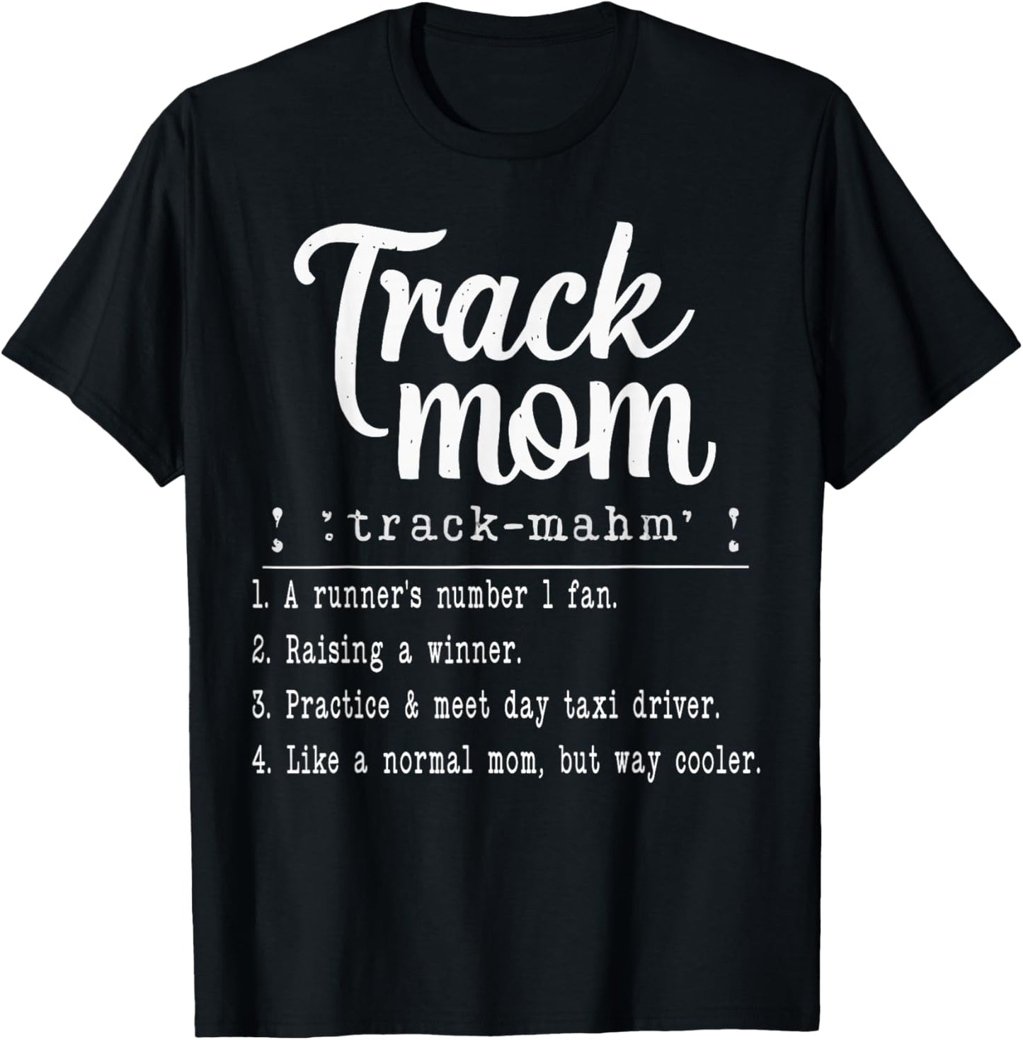 Track And Field Mom Athlete Runner Mothers Day T-Shirt - T-Shirt | Black