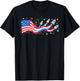 Cute Patriotic Shirts , Space Rocket American Flag T-Shirt - T-Shirt | Black
