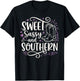 Sweet Sassy and Southern Phrase T-Shirt - T-Shirt | Black