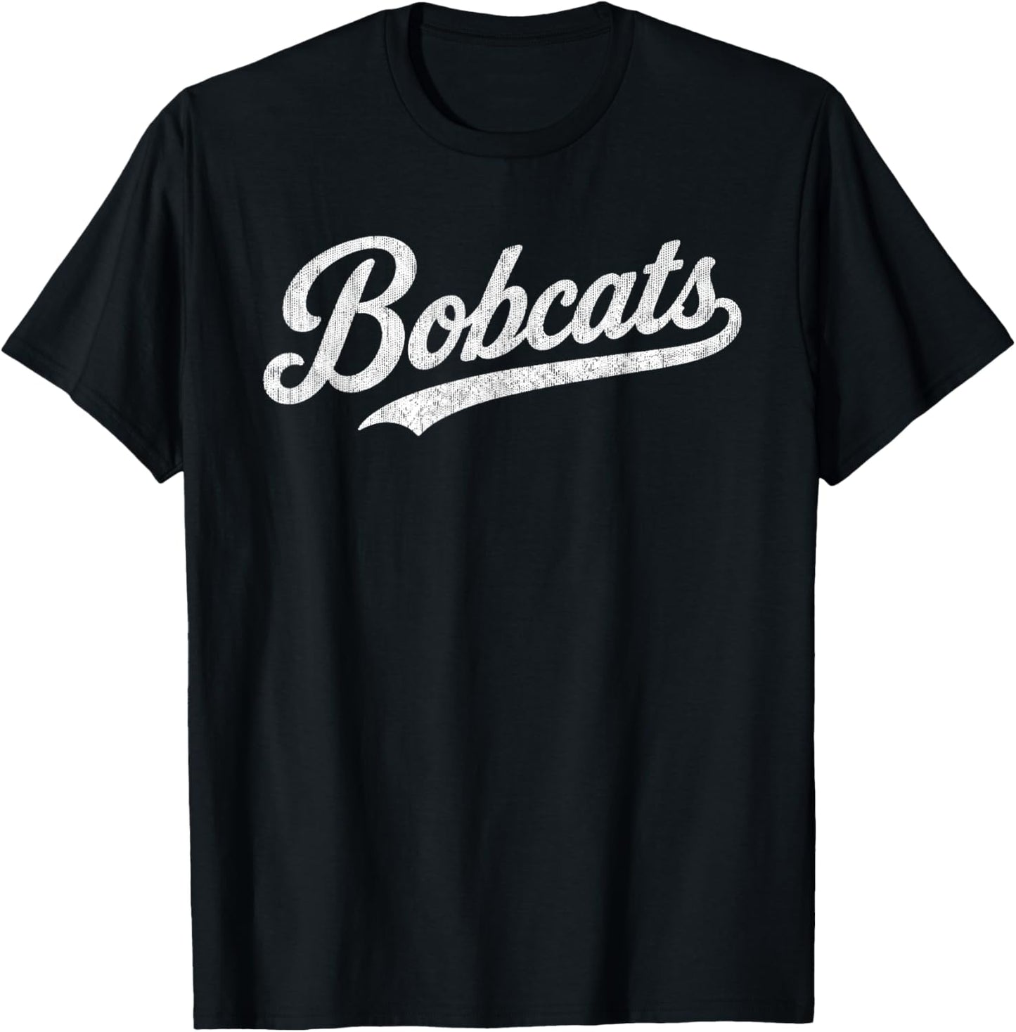 Bobcats High School Sports Team Spirit Vintage T-Shirt - T-Shirt | Black