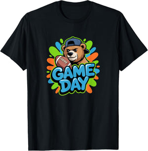 Funny Bear Game Day T-Shirt - T-Shirt | Black