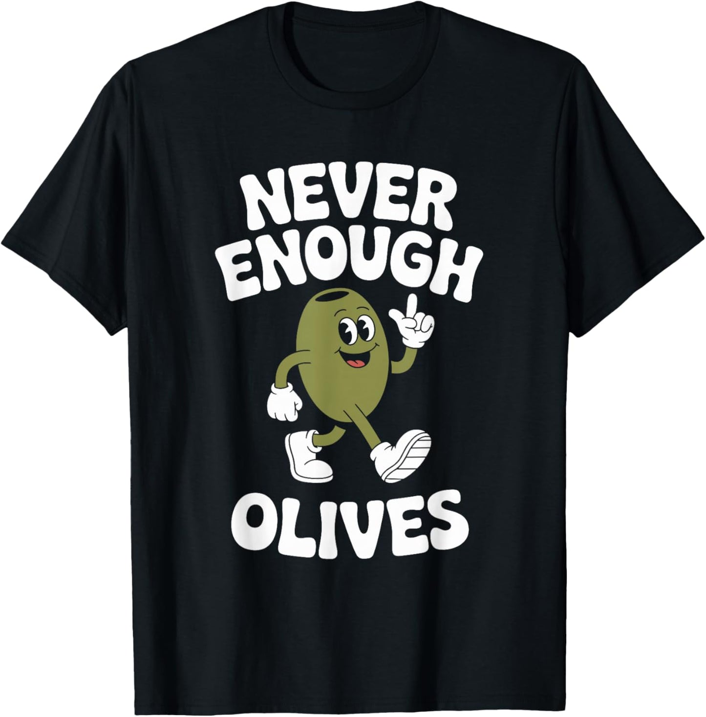 Funny Olive or Olives Retro T-Shirt - T-Shirt | Black