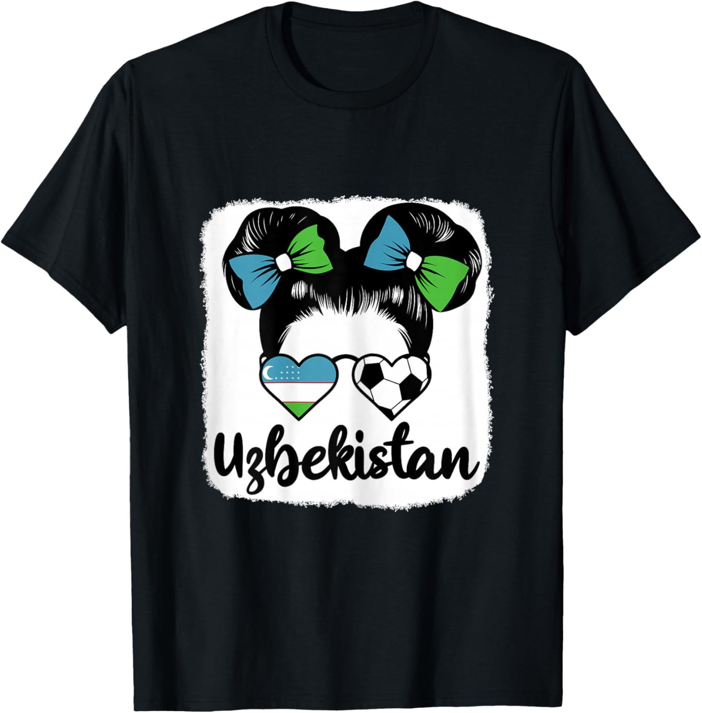 Uzbekistan Fille Drapeau de Ouzbékistan Supporters Ouzbeks T-Shirt - T-Shirt | Black