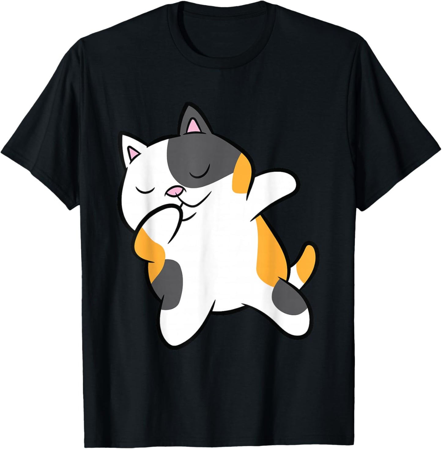 Dabbing Calico Cat Cute Dabbing Calico Cat T-Shirt - T-Shirt | Black