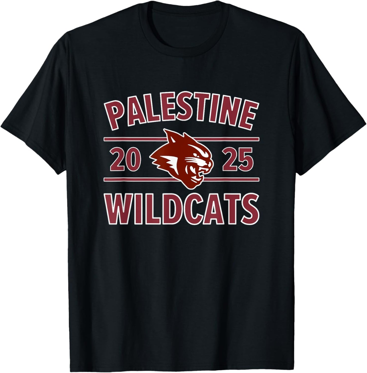 Palestine Wildcats Logo 2025 HS T-Shirt - T-Shirt | Black