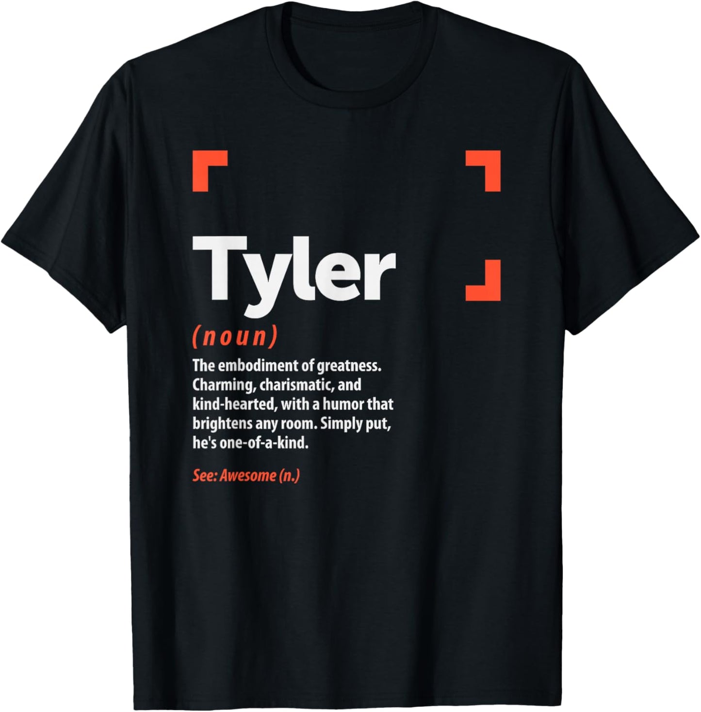 Tyler Definition Personalized Name Tyler T-Shirt - T-Shirt | Black