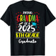 Funny Proud Grandma of a Class of 2025 8th Grade Graduate T-Shirt - T-Shirt | Black