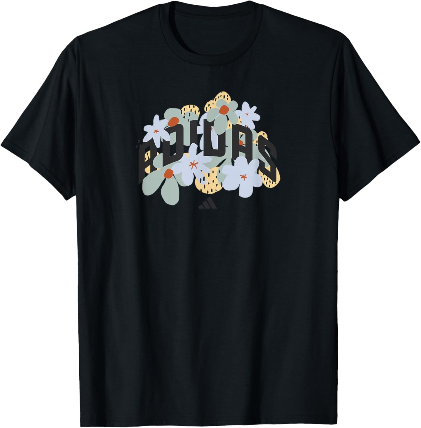 adidas Badge of Sport Statement Floral Pop Graphic T-Shirt - T-Shirt | Black