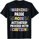 PAIGE Personalized Name Funny Cute Custom PAIGE Name T-Shirt - T-Shirt | Black
