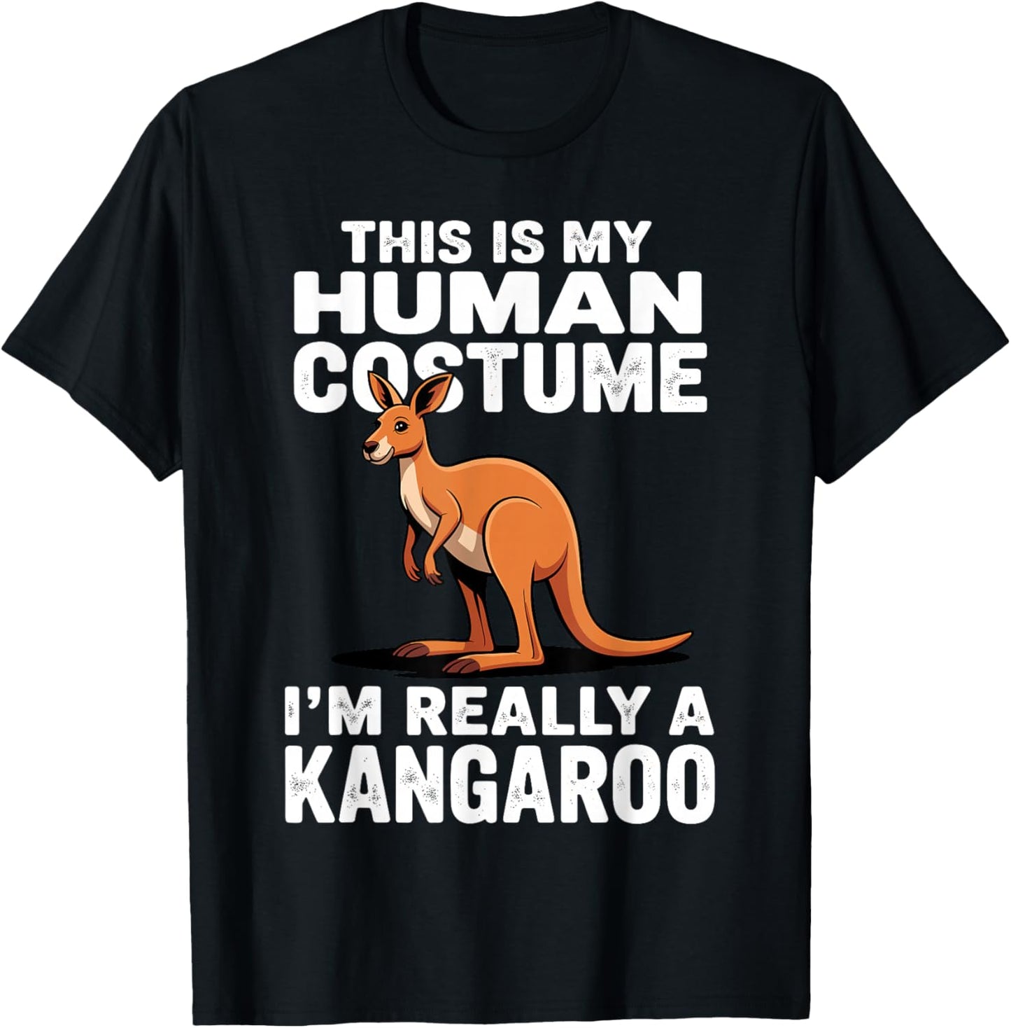 Funny Kangaroo Art Women Kids Australian Kangaroo T-Shirt - T-Shirt | Black