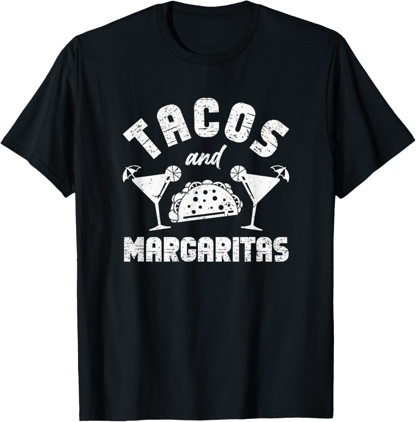 Tacos and Margaritas Men and Adult Cinco de Mayo T-Shirt - T-Shirt | Black