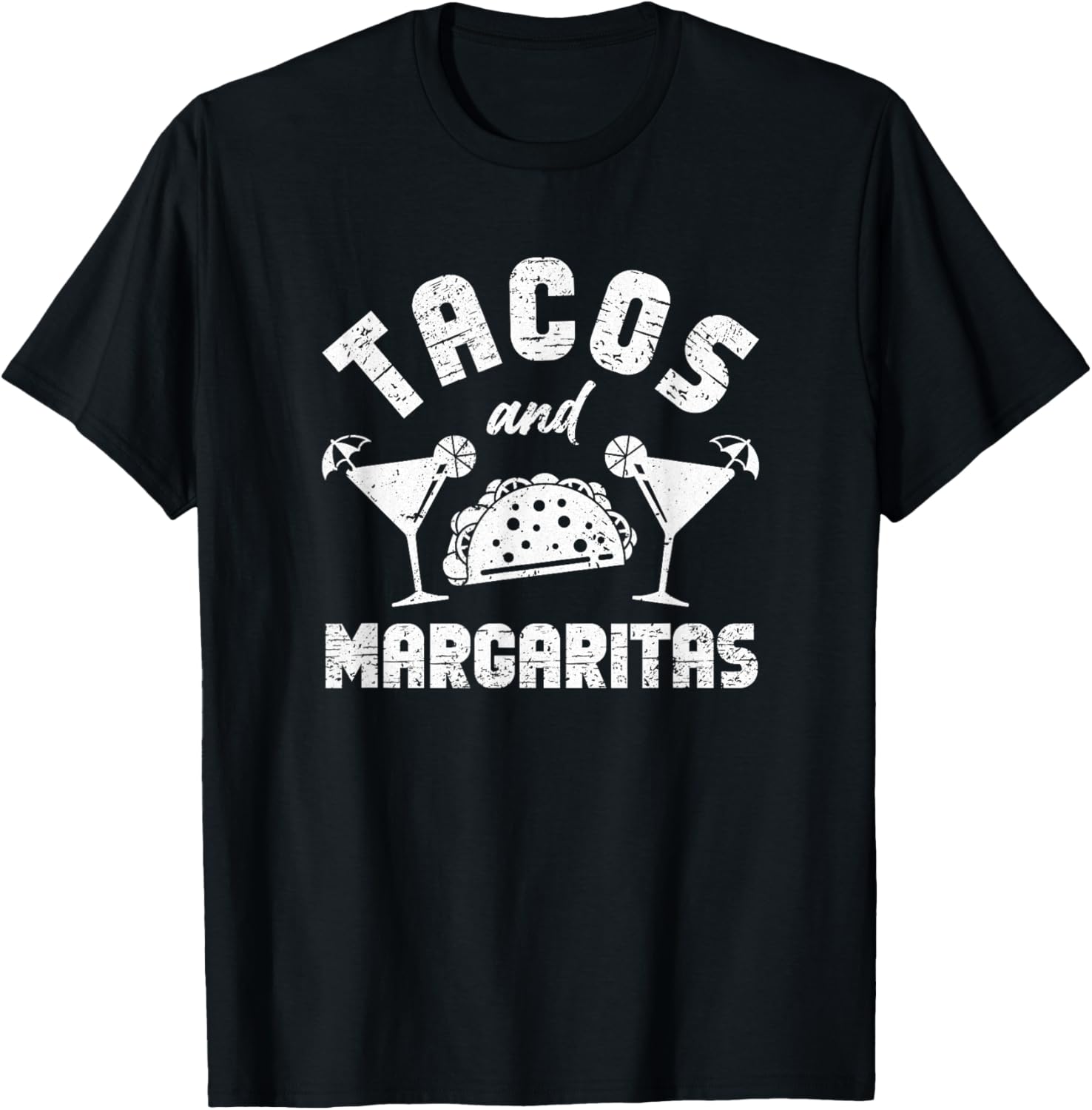 Tacos and Margaritas Men and Adult Cinco de Mayo T-Shirt - T-Shirt | Black