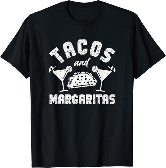 Tacos and Margaritas Men and Adult Cinco de Mayo T-Shirt - T-Shirt | Black