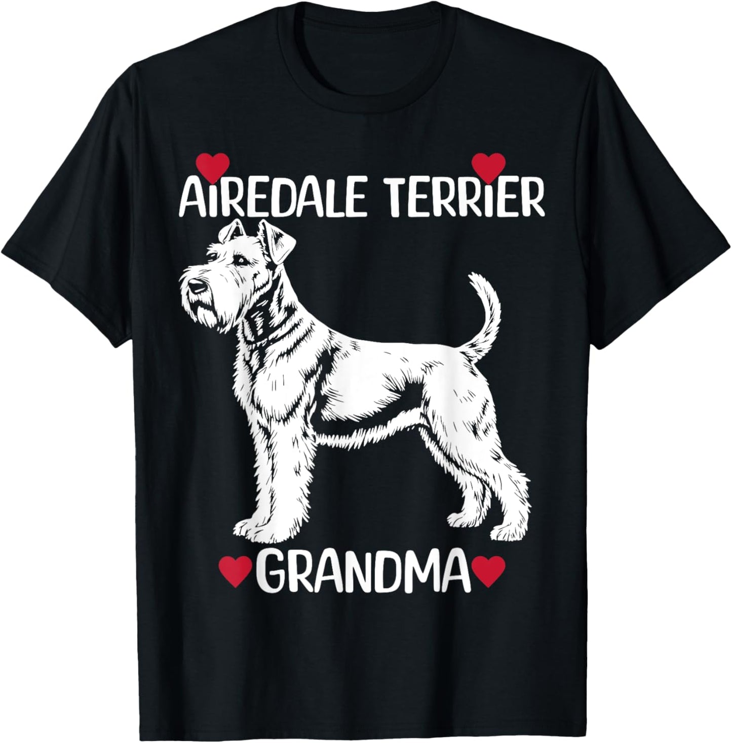 Airedale Terrier Grandma T-Shirt - T-Shirt | Black