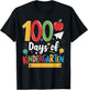 100 Days Of Kindergarten School 100th Days Of School Kids T-Shirt - T-Shirt | Black