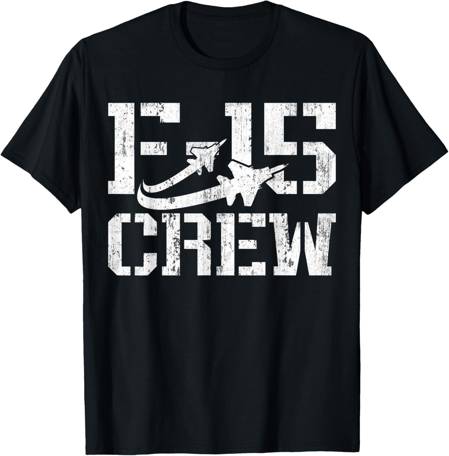 Eagle F-15 Jet Fighter Crew and Team Fighter Jet T-Shirt - T-Shirt | Black