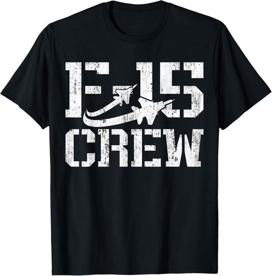 Eagle F-15 Jet Fighter Crew and Team Fighter Jet T-Shirt - T-Shirt | Black
