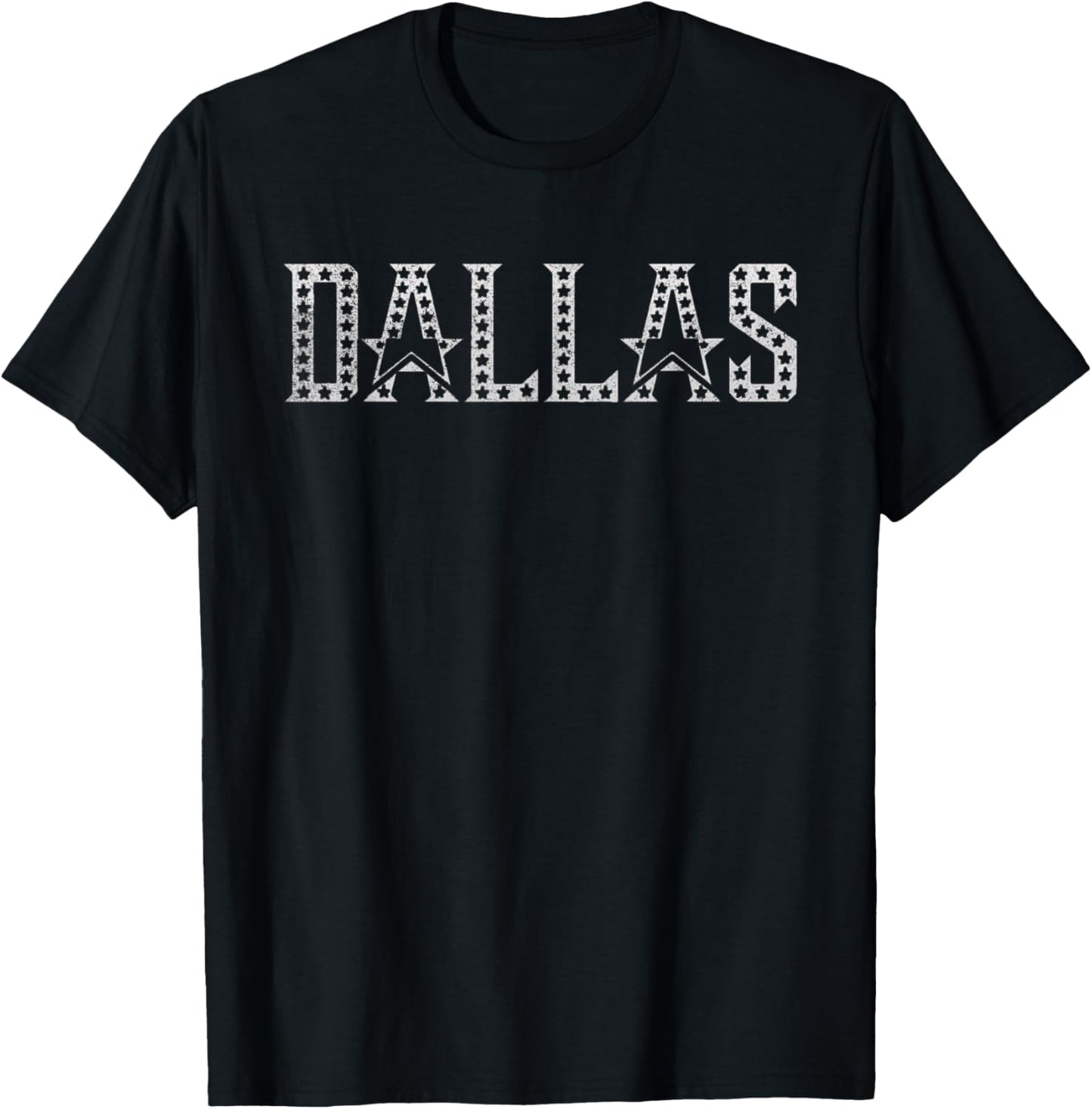Dallas Vintage Retro T-Shirt - T-Shirt | Black