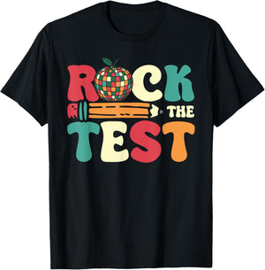 Rock The Test Day Disco Ball Testing Teacher T-Shirt - T-Shirt | Black
