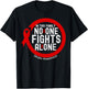 In This Family No-one Fight Alone Stroke Awareness Ribbon T-Shirt - T-Shirt | Black