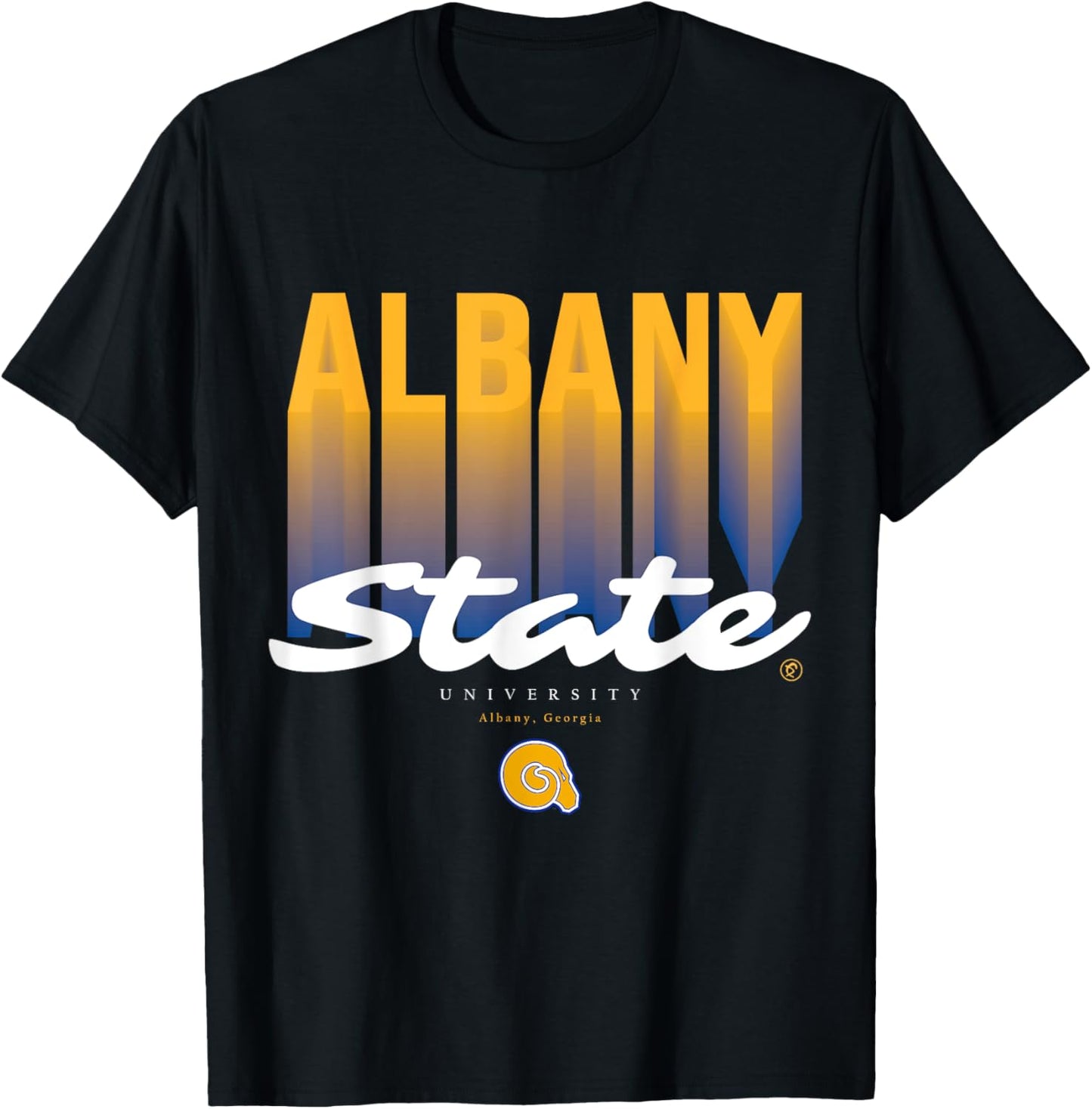 The Yard Essentials - Albany State University - ASU Fade T-Shirt - T-Shirt | Black