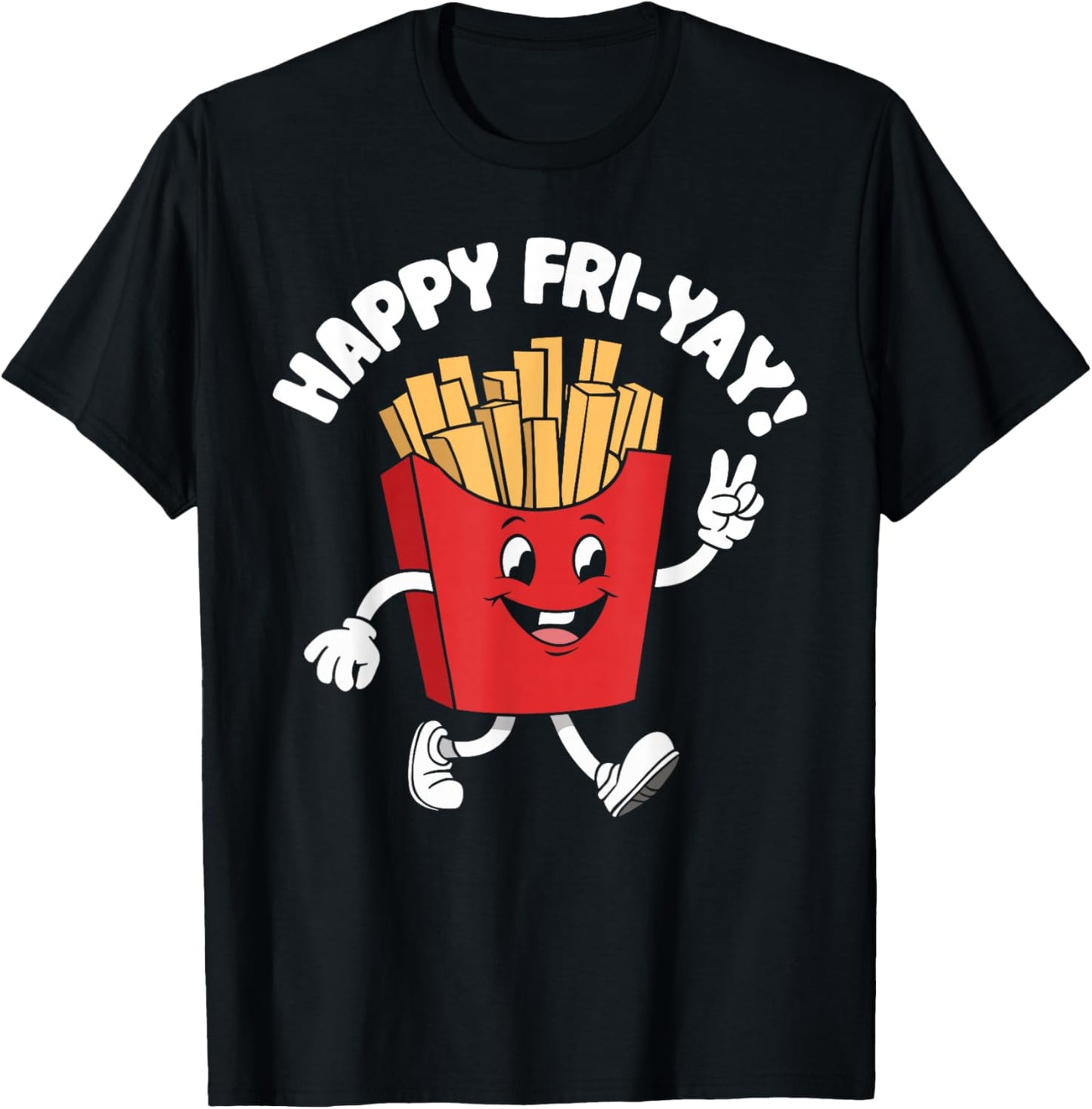 Happy Fri-Yay Funny Teachers Weekend Day of the Week Teacher T-Shirt - T-Shirt | Black