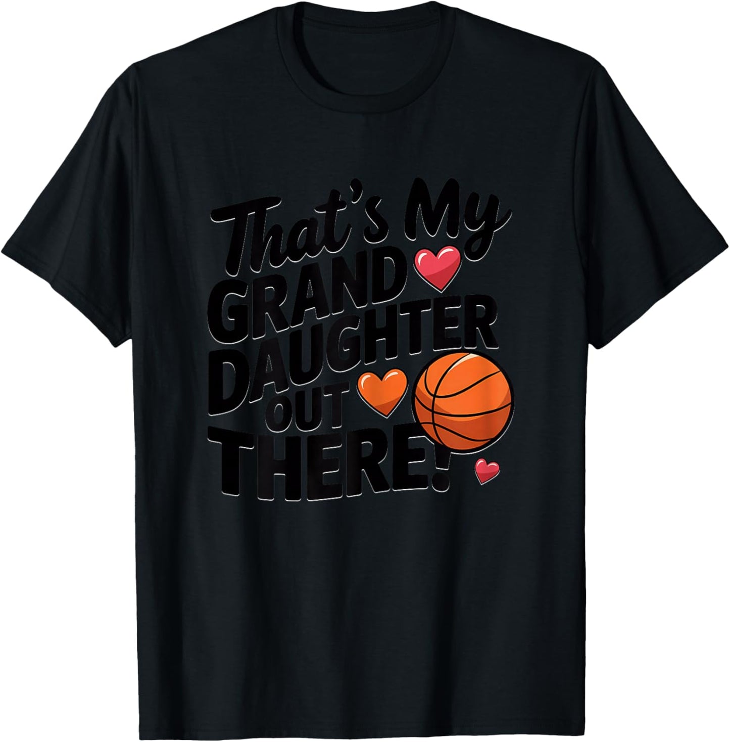 Basketball Grandma That's My Granddaughter Out There Cute T-Shirt - T-Shirt | Black