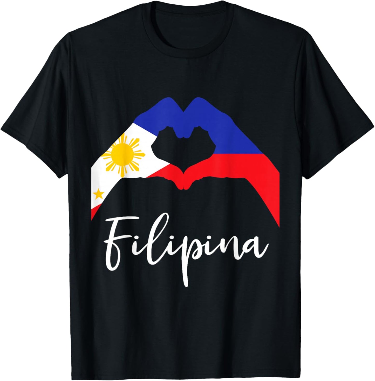 Filipina Love Pinay Philippines Flag T-Shirt - T-Shirt | Black