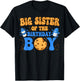 Big Sister Of The Birthday Boy Milk and Cookies Lover T-Shirt - T-Shirt | Black