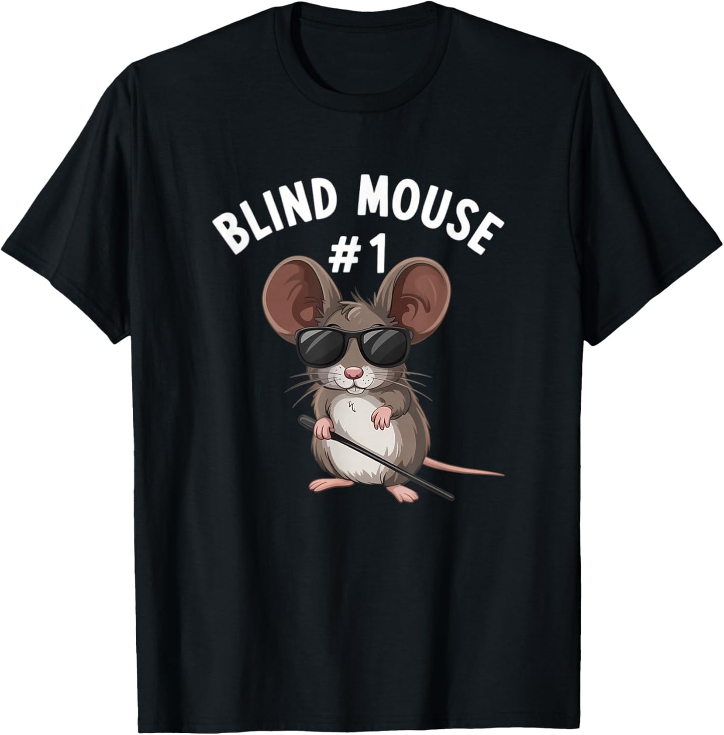 Blind Mouse 1 Three Blind Mice Halloween Costume T-Shirt - T-Shirt | Black