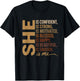 She is Enough Motivational Positive Affirmation Empowering T-Shirt - T-Shirt | Black