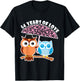 54 Years Of Love - 54th Anniversary Owl Cute Couples T-Shirt - T-Shirt | Black