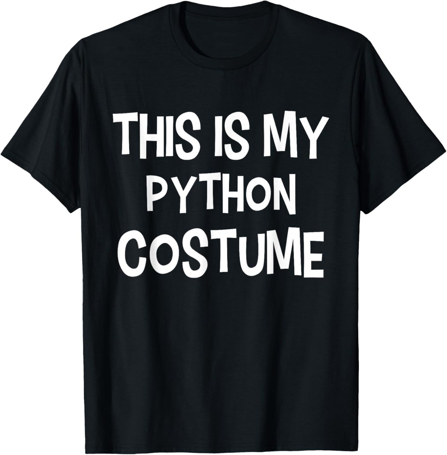 This is My Python Costume Halloween Simple Costume T-Shirt - T-Shirt | Black