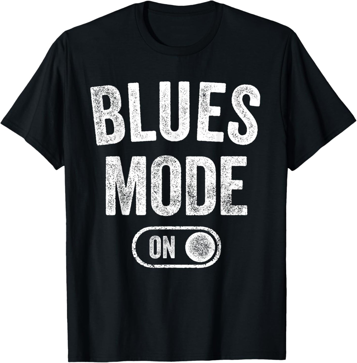 Blues Mode On Funny Blues Man Gift Musician Singer Guitarist T-Shirt - T-Shirt | Black