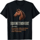 Horse Equinetrovert Definition Fun Equestrian Women Men Kids T-Shirt - T-Shirt | Black