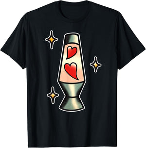 Lava Lamp Hearts T-Shirt - T-Shirt | Black