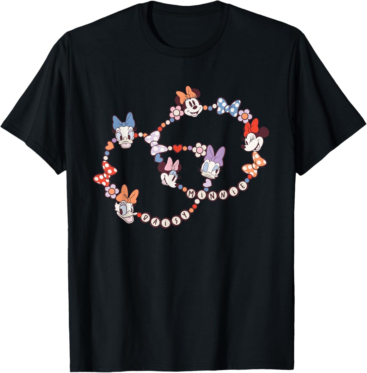 Disney Minnie and Daisy BFF's Matching Friendship Bracelets T-Shirt - T-Shirt | Black