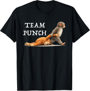 Team Punch Baby Monkey Punch Trend Meme Graphic T-Shirt - T-Shirt | Black