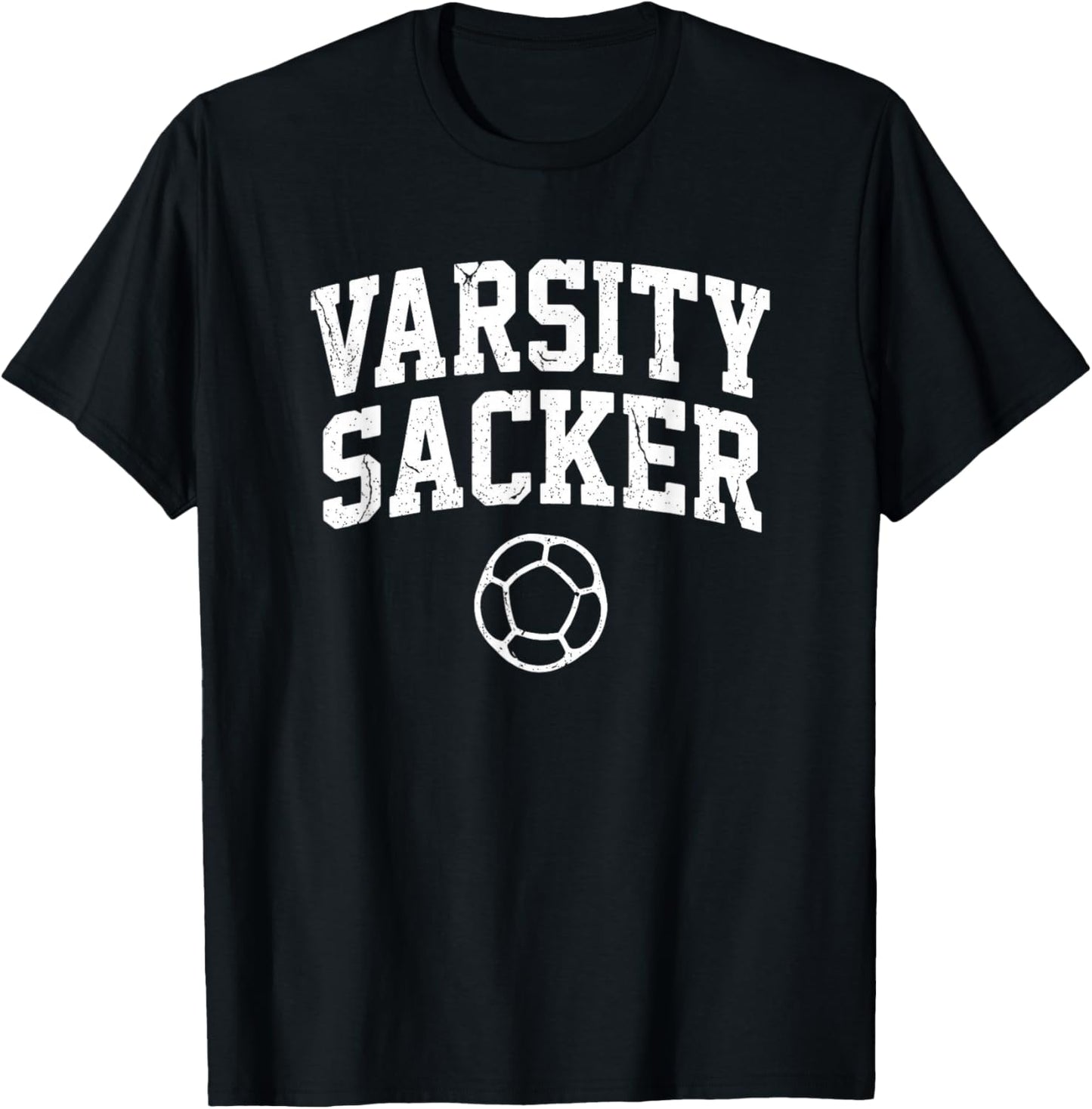 Varsity Sacker Funny Hacky Sack T-Shirt - T-Shirt | Black